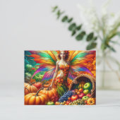 Autumn Harvest Fairy Postkarte (Stehend Vorderseite)