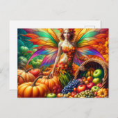 Autumn Harvest Fairy Postkarte (Vorne/Hinten)
