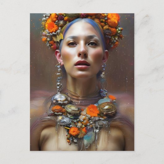 Autumn Harvest Goddess Postkarte (Vorderseite)