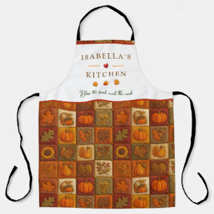 Autumn Harvest Patchwork mit Sessing Quote Schürze