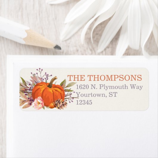 Autumn Harvest Pumpkin Botanical (Insitu)