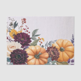 Autumn Harvest Pumpkin Floral Decoupage Seidenpapier
