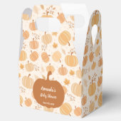Autumn Harvest Pumpkin Pastel Baby Dusche Geschenkschachtel (Geöffnet)