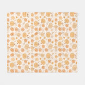 Autumn Harvest Pumpkin Pastell Fleecedecke (Vorderseite (Horizontal))