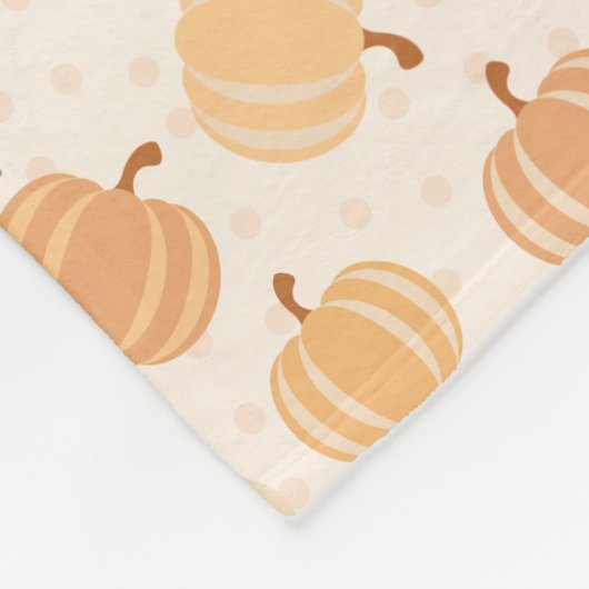 Autumn Harvest Pumpkin Pastell Fleecedecke (Ecke)