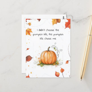 Autumn Harvest Pumpkin Postcard Postkarte