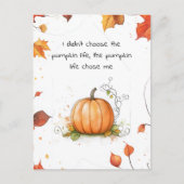 Autumn Harvest Pumpkin Postcard Postkarte (Vorderseite)
