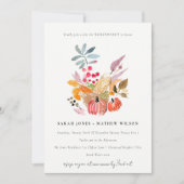 Autumn Harvest Pumpkin Watercolor Weekend Party Einladung (Vorderseite)