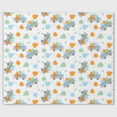 Autumn Harvest Pumpkins Wagenmuster Geschenkpapier (Flach)