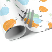 Autumn Harvest Pumpkins Wagenmuster Geschenkpapier (Rolleneckpunkt)
