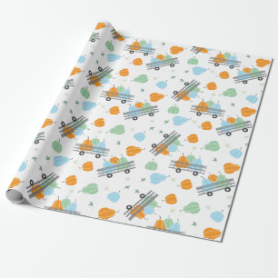 Autumn Harvest Pumpkins Wagner Muster Geschenkpapier