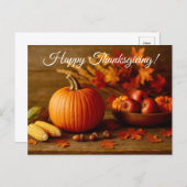 Autumn Harvest Still Life Postcard Feiertagspostkarte (Vorne/Hinten)