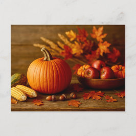 Autumn Harvest Still Life Postcard Feiertagspostkarte
