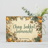 Autumn Harvest Sukkot Karte (Stehend Vorderseite)