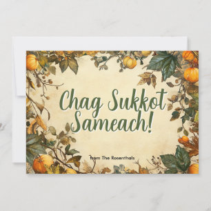 Autumn Harvest Sukkot Karte