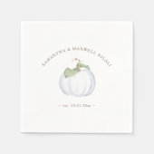 Autumn Harvest White Pumpkin Serviette (Vorderseite)