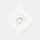 Autumn Harvest White Pumpkin Serviette (Ecke)