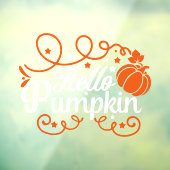 Autumn Hello Pumpkin Fensteraufkleber (Blatt 3)