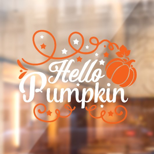 Autumn Hello Pumpkin Fensteraufkleber (Blatt 2)