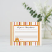 Autumn Herbst Pumpkin Baby Writing Advisor Card Postkarte (Stehend Vorderseite)
