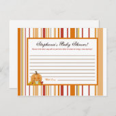 Autumn Herbst Pumpkin Baby Writing Advisor Card Postkarte (Vorne/Hinten)