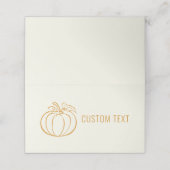 Autumn Herbst Pumpkin Erntedank Design Platzkarte (Außenseite Aufgefaltet)