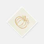 Autumn Herbst Pumpkin Erntedank Design Serviette (Ecke)