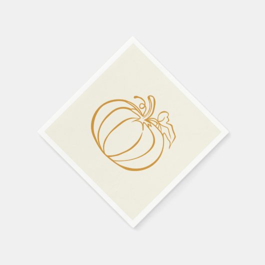 Autumn Herbst Pumpkin Erntedank Design Serviette (Ecke)