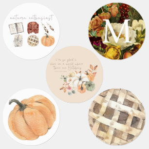 Autumn Herbst Pumpkin Stickers Etiketten