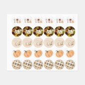 Autumn Herbst Pumpkin Stickers Etiketten (Blatt)