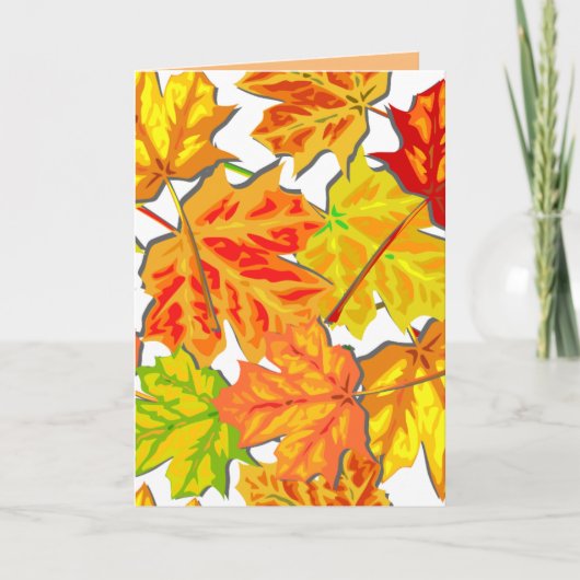 AUTUMN HERBSTLAUB BIRTHDAY CARD BIG KARTE (Vorderseite)
