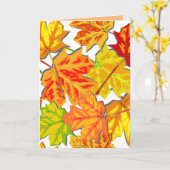 AUTUMN HERBSTLAUB BIRTHDAY CARD BIG KARTE (Gelbe Blume)