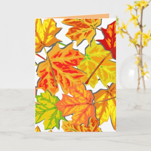 AUTUMN HERBSTLAUB BIRTHDAY CARD BIG KARTE (Gelbe Blume)