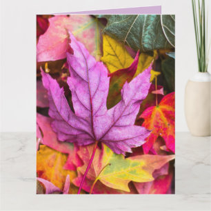 AUTUMN HERBSTLAUB GEBURTSTAG GROSSE KARTE