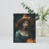 Autumn Hexe Postcard Postkarte (Stehend Vorderseite)
