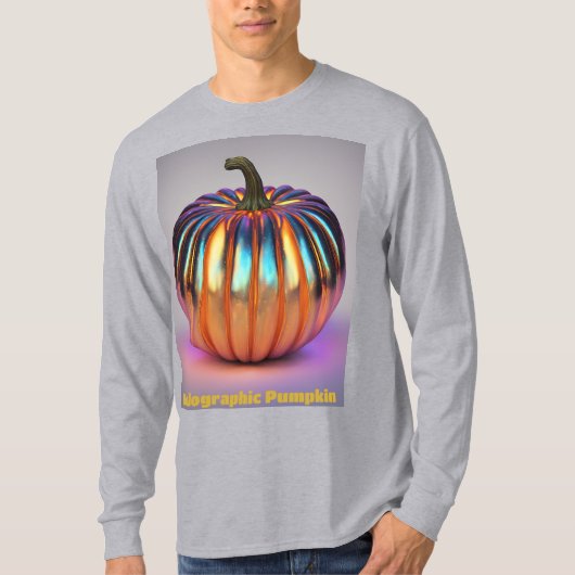 Autumn Holographic Pumpkin T - Shirt (Vorderseite)