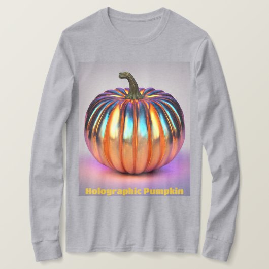 Autumn Holographic Pumpkin T - Shirt (Design vorne)