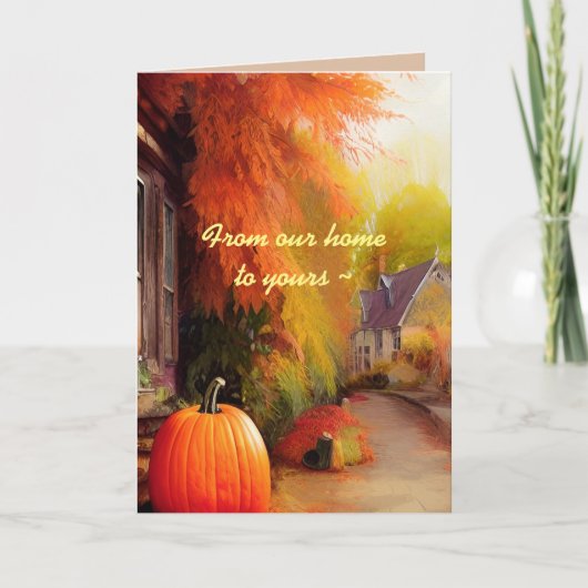 AUTUMN HOME GREETING CARD DANKESKARTE (Vorderseite)