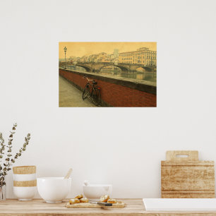 Autumn in Florence, vintage Poster