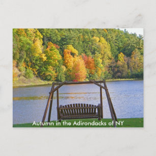 Autumn in the Adirondacks of NY Postcard Postkarte