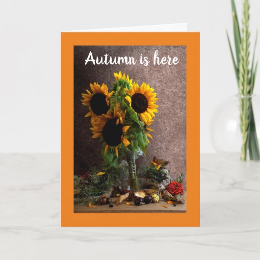 AUTUMN IST HIER/IHR GEBURTSTAG IST HIER! KARTE (Vorderseite)