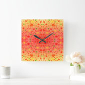 Autumn Kaleidoskop Quadratische Wanduhr (Zuhause)