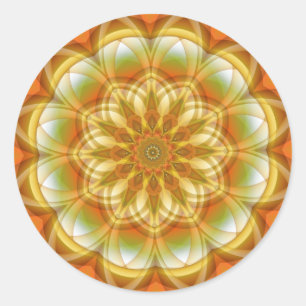 Autumn Kaleidoskop Runder Aufkleber