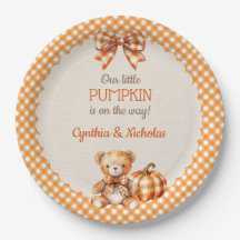 Autumn Kariert Teddy Bar Pumpkin