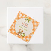 Autumn Kariert Teddy Bären Pumpkin Blätter Geschenkanhänger (Beispiel)