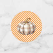 Autumn Kariert Teddy Bären Pumpkin Blätter Konfetti (Klein Vorderseite)