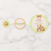 Autumn Kariert Teddy Bären Pumpkin Blätter Konfetti (Vorderseiten)