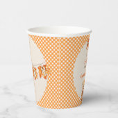 Autumn Kariert Teddy Bären Pumpkin Blätter Pappbecher (Rechts)