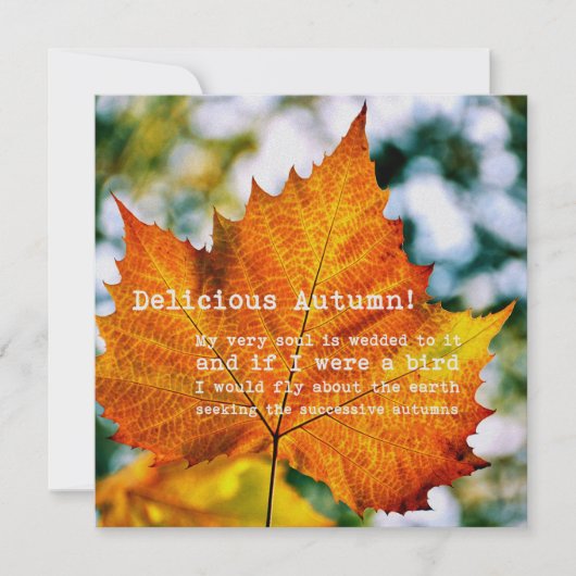 AUTUMN-Karte 5,25 x 5,25 Einladung (Vorderseite)