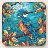 Autumn Kingfisher Hard Plastic Untersetzer (Vorderseite)